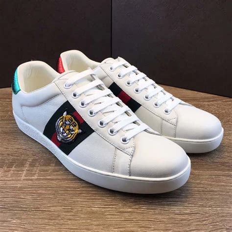 schoenen gucci man|gucci embroidered sneakers.